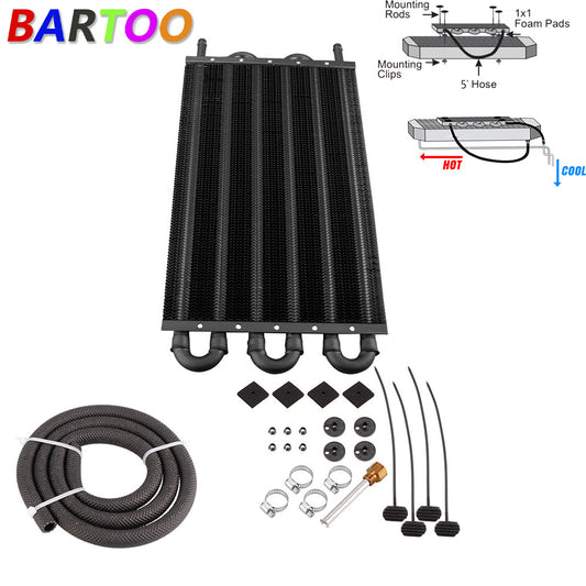 ya 5 6.15 6 Rows Aluminum Remote Transmission Oil Cooler/Auto-Manual Radiator Converter