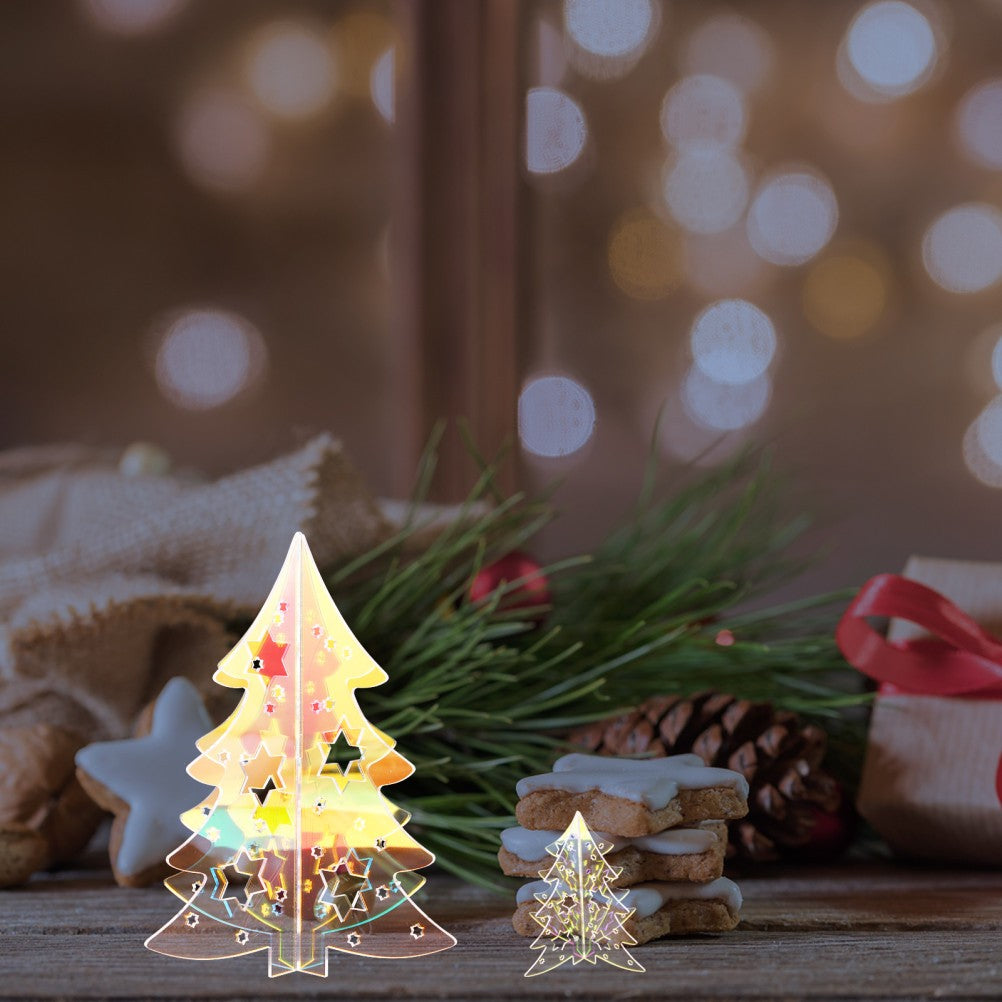 ya 25 8 Pcs Acrylic Holiday Tree Decoration Table Centerpieces