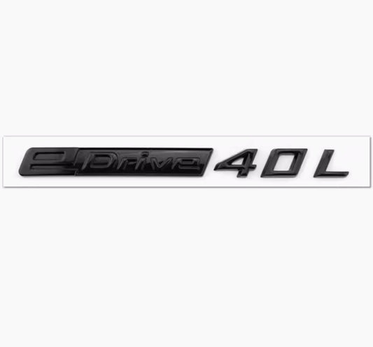 ya 13 5.27 EDrive40L EDrive 40 L Letter EMBLEM BADGE STICKER Glossy Black for I3 I4 I5