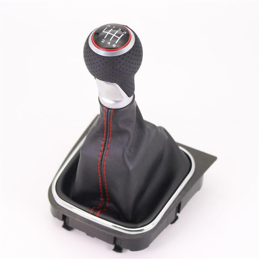 ya 11 6.5 6 Speed Gear Shift Knob W/ Boot for VW for Golf for JETTA GLI MK5 MK6 2005-2014