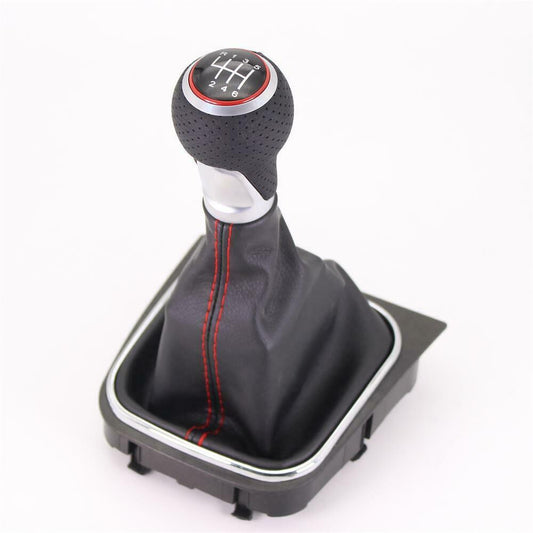 ya 11 6.5 6 Speed Gear Shift Knob W/ Boot for VW for Golf for JETTA GLI MK5 MK6 2005-2014
