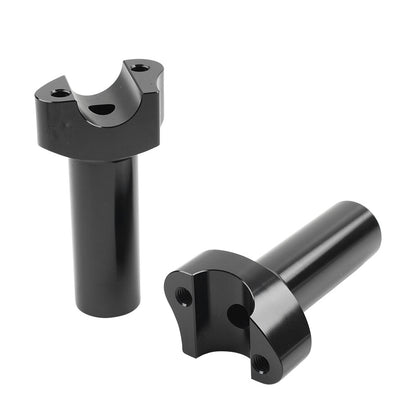 ya 5 8.7 4 Straight Handlebar Risers for Harley 1 Bar Dyna Sportster Softail Black