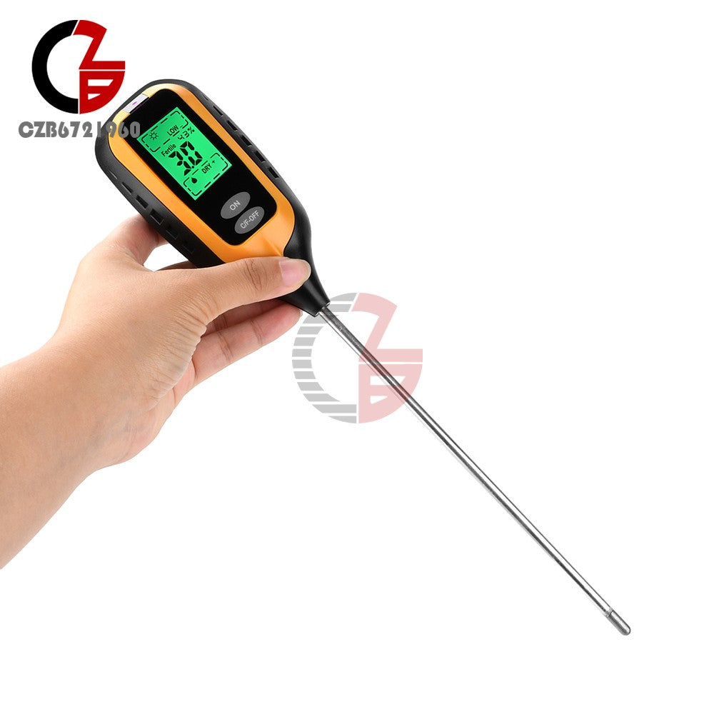 ya 26 6in1 Digital PH Tester Soil Water Moisture Light Test Meter Temperature Humidity