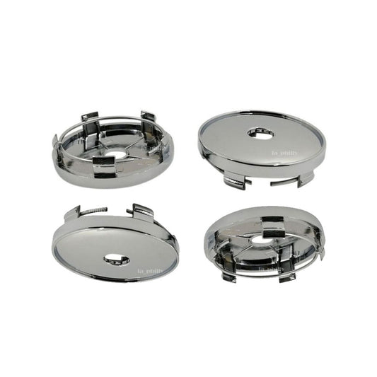 ya 1 7.4 Set Of 4 Car Wheel Center Hub Caps Rim Dust Cover Cup 60mm Silver Universal