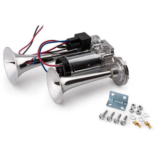 ya 8 5.27 New dual small 600dB 12V car air horn dual-tone boat truck train speaker