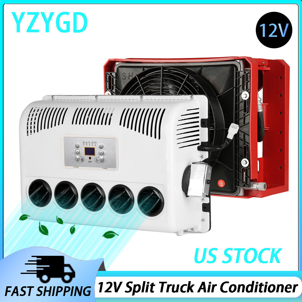 ya 1 7.7 For Engineering Bus RV Caravan Car Split A/C 12V Truck Universal Air Conditioner