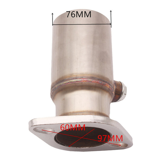 ya 2 7.16 3 76mm Stainless Pipes to 2.5 2 bolt Flange Reducer W/ bung Downpipe