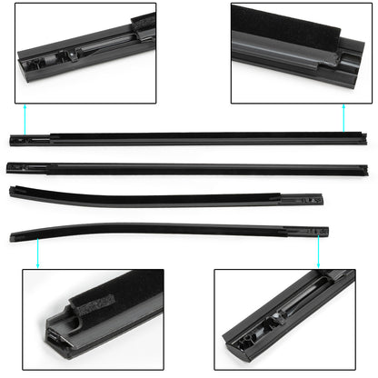 ya 5 8.7 4PCS Door Belt Line Weatherstrip Rubber Seal AB3Z2625555E for Ford RANGER 12-21