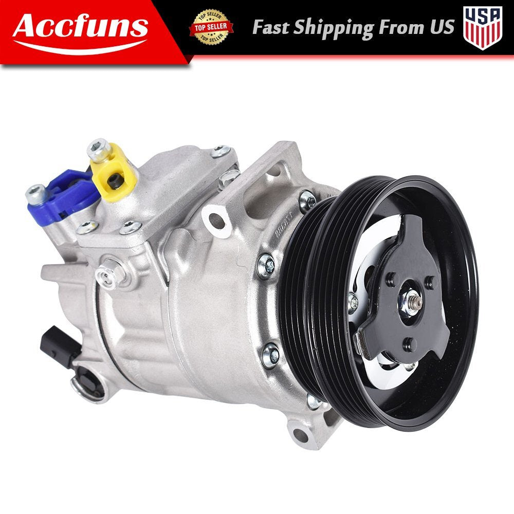 ya 7 6.11 Air Conditioning Compressor with Clutch CO 4574JC Fits 2008-2014 for VW Beetle 2.5L l5