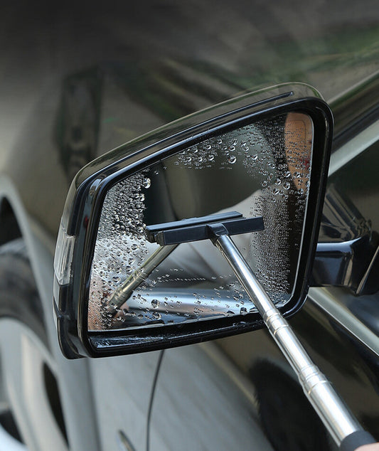 ya 1 7.8 Car Rearview Mirror Wiper Retractable Mirror Squeegee Cleaner Glass Brush Tool