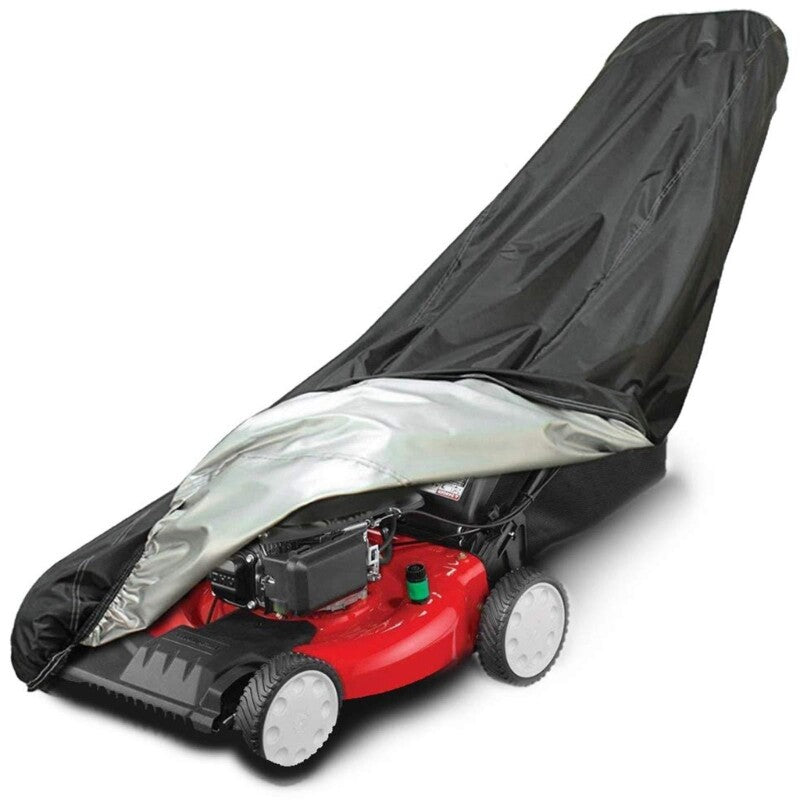 ya 14 Black Easy to Use Push Lawn Tractors Cover Oxford Cloth Lawnmower Cover