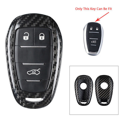 ya 5 8.7 for Smart Remote Key Fob Shell Cover Case Carbon Fiber for Alfa Romeo Stelvio Car