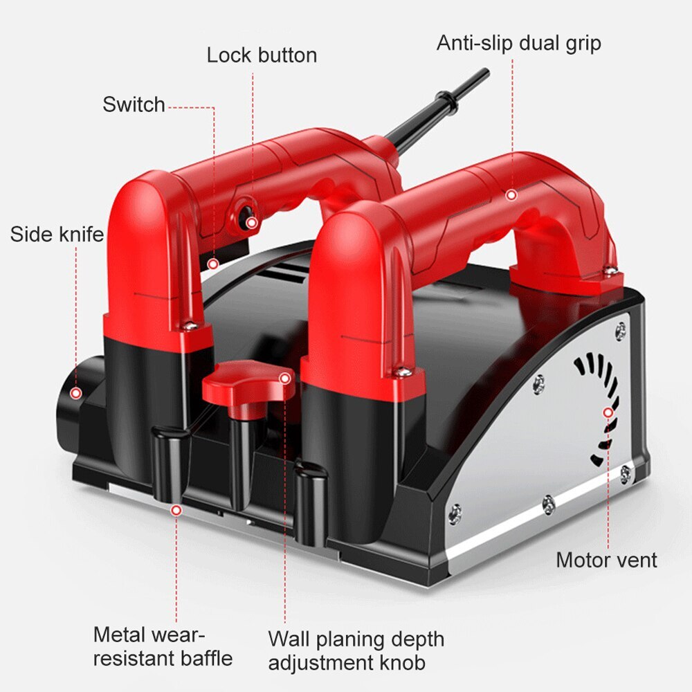 1680W Electric Wall Planing Machine Concrete Shovel Putty Wall Scraper Planner
