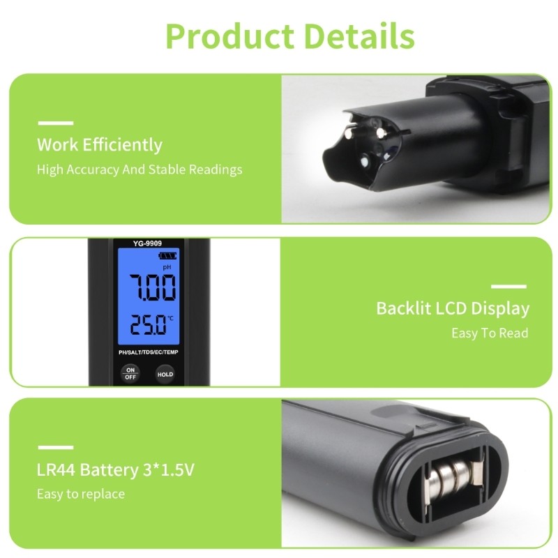 ya 26 Professio l Water Testing Device TDS Temperature Salinity Multifunction Tool