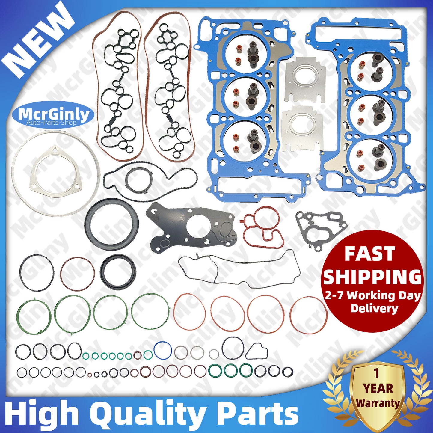 ya 9 6.5.3 EA839 Engine Overhaul Rebuild Gaskets Seals Kit for Audi S4 S5 B9 A6 Q7 for Porsche