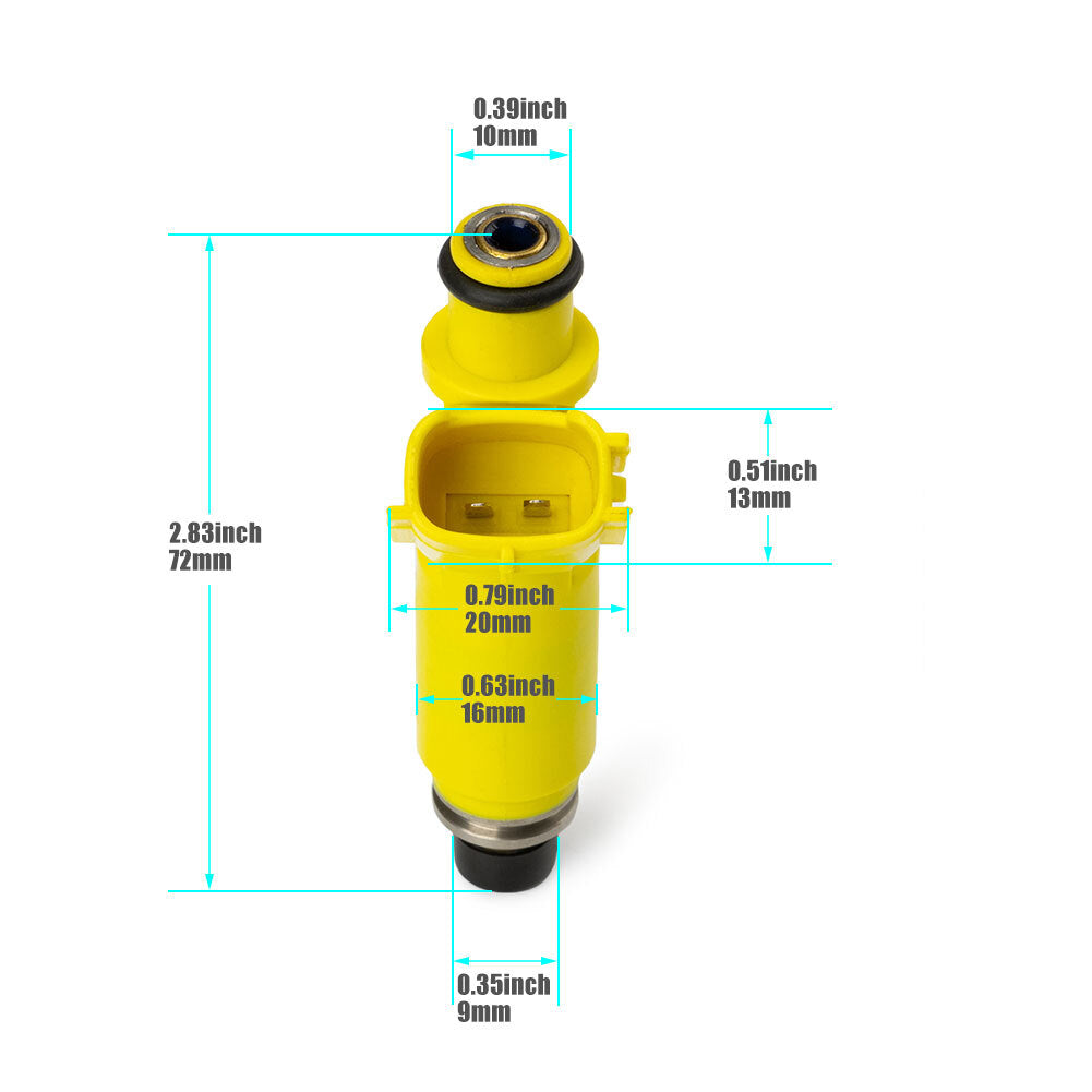 ya 1 8.5.1 4pcs 23250-28050 Fuel Injector Nozzle for RAV4 2.0L L4 2001 - 2003 FJ639