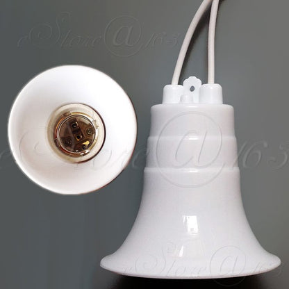 ya 14 Bell-Mouthed Ceramic Cap Waterproof E27 Screw Outdoor Garden Lamp Base Holder