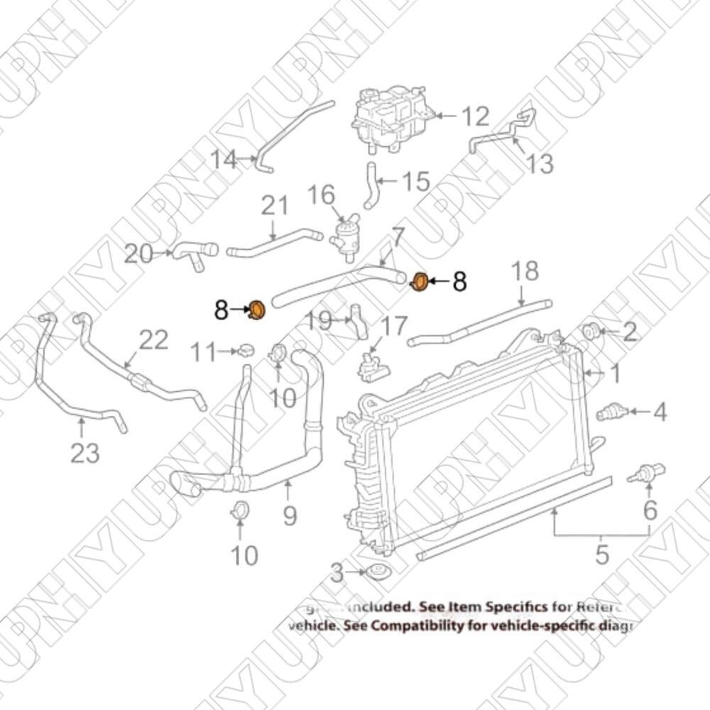 ya 5 8.7 2Pcs Radiator Hose Clamps 11516234 For Regal Verano Lacrosse Enclave Terrain HHR