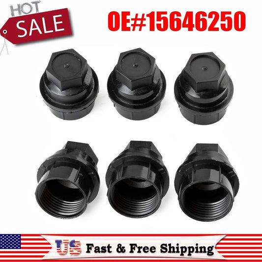 ya 8 5.27.2 6PCS Lug Nut Cap Cover Black Set 15646250 for GMC 1500 2500 for Chevy GM Trucks XYD