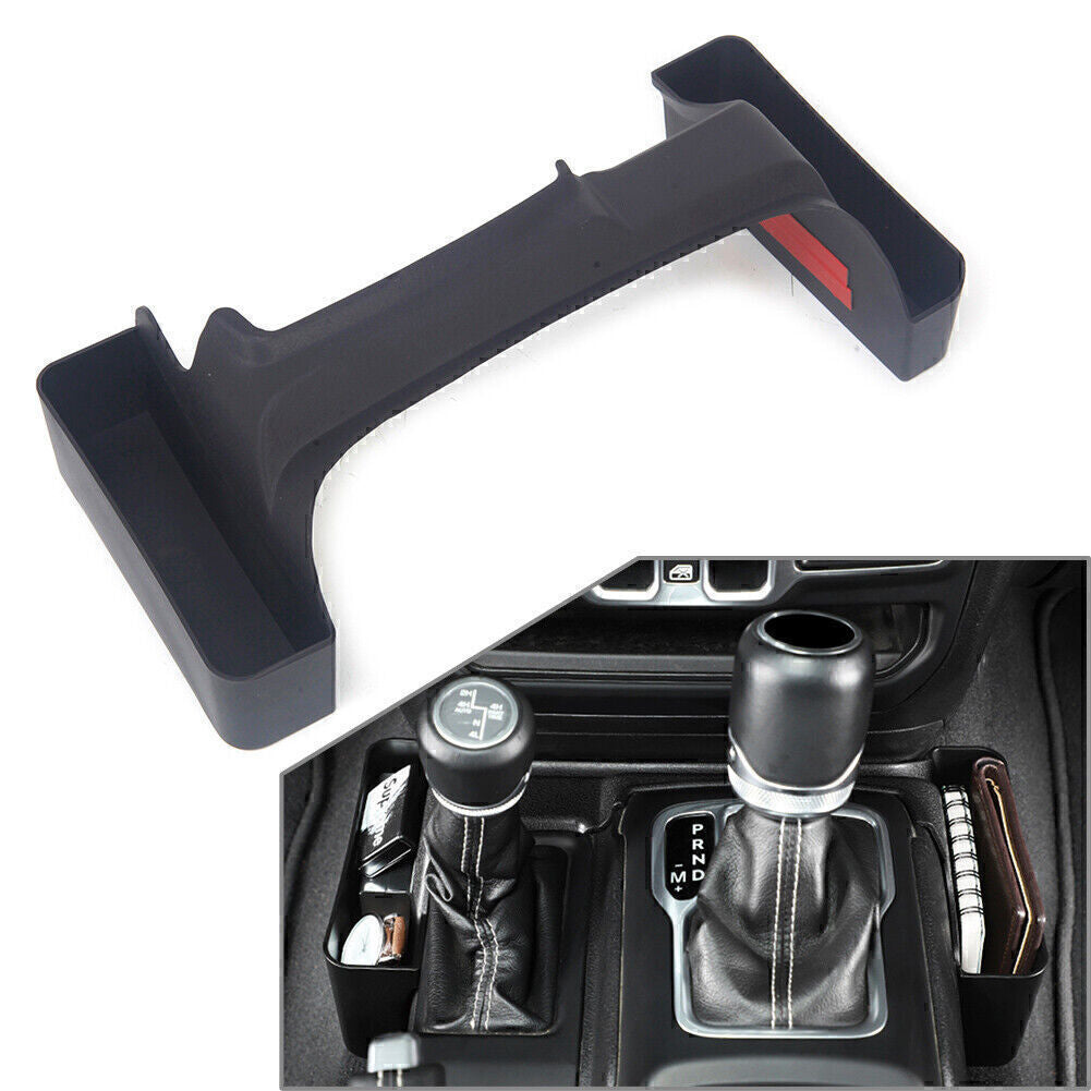 ya 5 6.16.2 Fit for Jeep for Wrangler JL 2018 2019 2021 Gear Tray Gear Shift Storage Box ABS Black