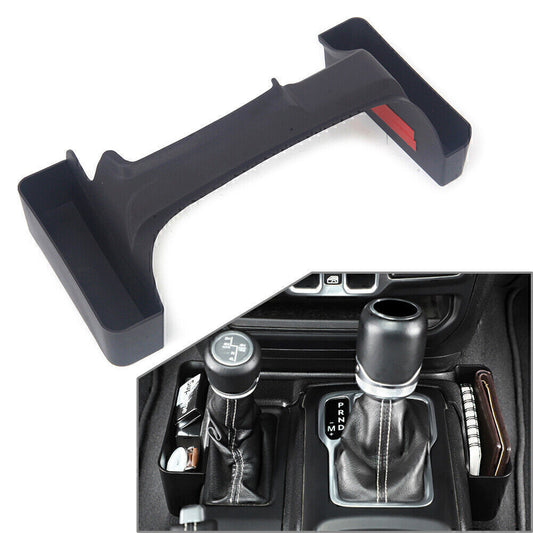 ya 5 6.16.2 Fit for Jeep for Wrangler JL 2018 2019 2021 Gear Tray Gear Shift Storage Box ABS Black