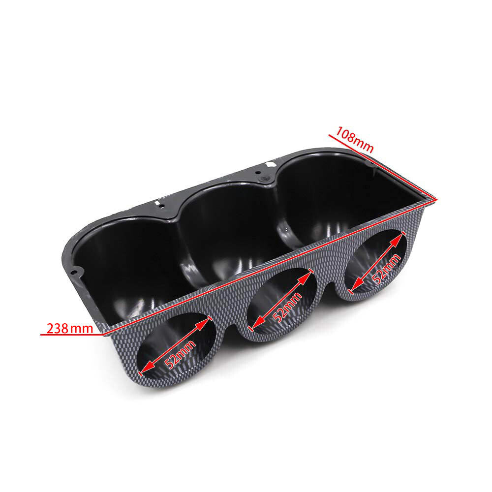 ya 5 8.7 Carbon 2 52mm 3 Triple Holes Dash Car Gauge Meter Pod Mount Holder