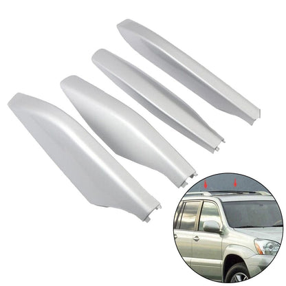 ya 5 8.7 for for Lexus GX470 2003 - 2009-4pcs Silver Roof Rack Rail End Cover Replace Shells