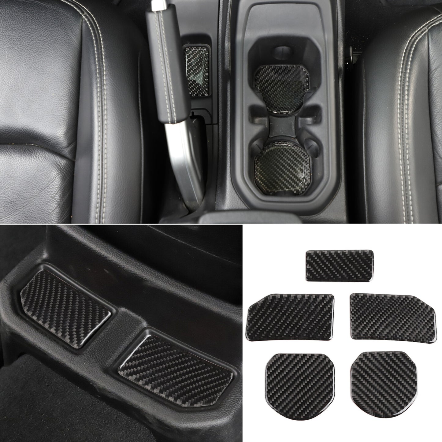 ya 4 6.21 for Jeep for Wrangler JL 2018-2023 Liner Accessories Cup Door Pocket Inserts Carbon