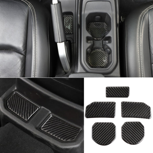 ya 4 6.21 for Jeep for Wrangler JL 2018-2023 Liner Accessories Cup Door Pocket Inserts Carbon