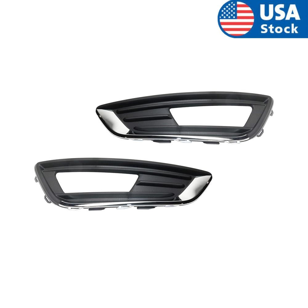 ya 13 5.27.2 Pair Front Bumper Fog Light Lamp Cover Bezel for Ford Focus 2015-2017 Left+Right