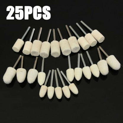ya 17 25 Pcs Felt Polishing Buffing For Pads Wheel Felt Wool For Rotary Tool Kit Set