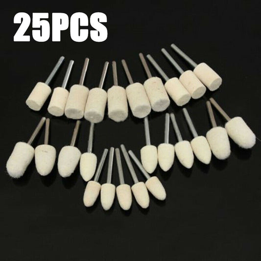 ya 17 25 Pcs Felt Polishing Buffing For Pads Wheel Felt Wool For Rotary Tool Kit Set