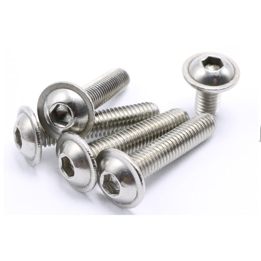 M3 M4 M5 M6 Hex Socket Bolt Button Flanged Washer Head Screw 304 Stainless Steel