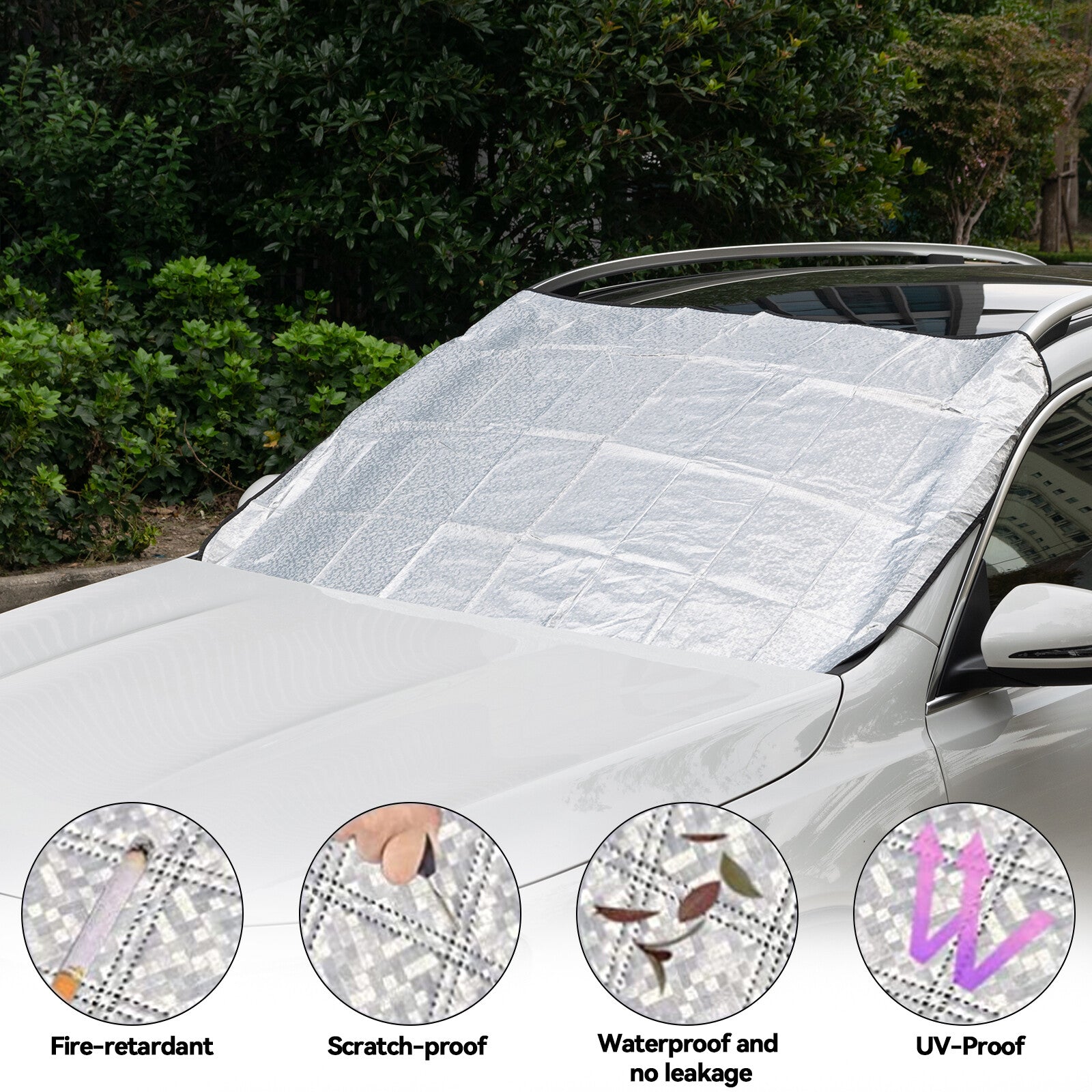 ya 5 8.7 Foldable Car Windshield Frost Cover Ice Snow Shield Front Windscreen Protector