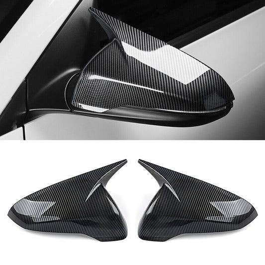 ya 1 8.5.2 Fits for Hyundai for Veloster 2019 - 22 Carbon Fiber Texture Side Mirror Cover 2x^