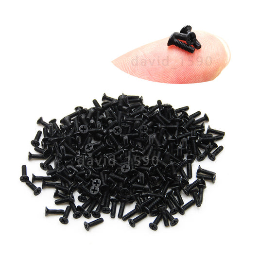 M1 M1.2 M1.4 M1.6 1.7 M2 Black Steel Phillips Countersunk Flat Head Micro Screws