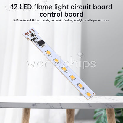 ya 14 12 LED 1.2V Solar Flame Light Control Board Solar Candle Lamp Circuit Board New