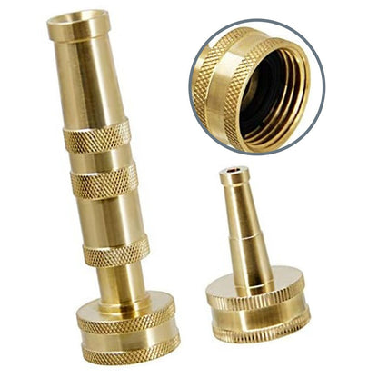 ya 14 Rust Resistant Brass Garden Hose Nozzle with Multiple Spray Patterns for Use