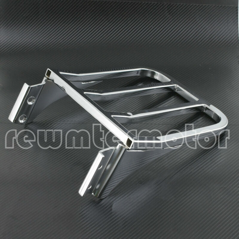 ya 12 5.21 Chrome Sissy Bar Backrest Luggage Rack Fit for Harley Sportster XL Dyna Softail