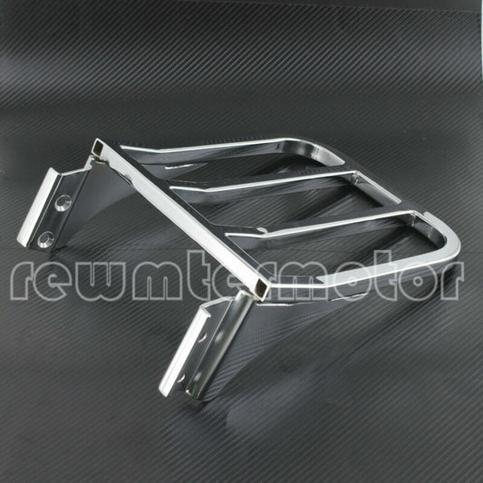 ya 12 5.21 Chrome Sissy Bar Backrest Luggage Rack Fit for Harley Sportster XL Dyna Softail