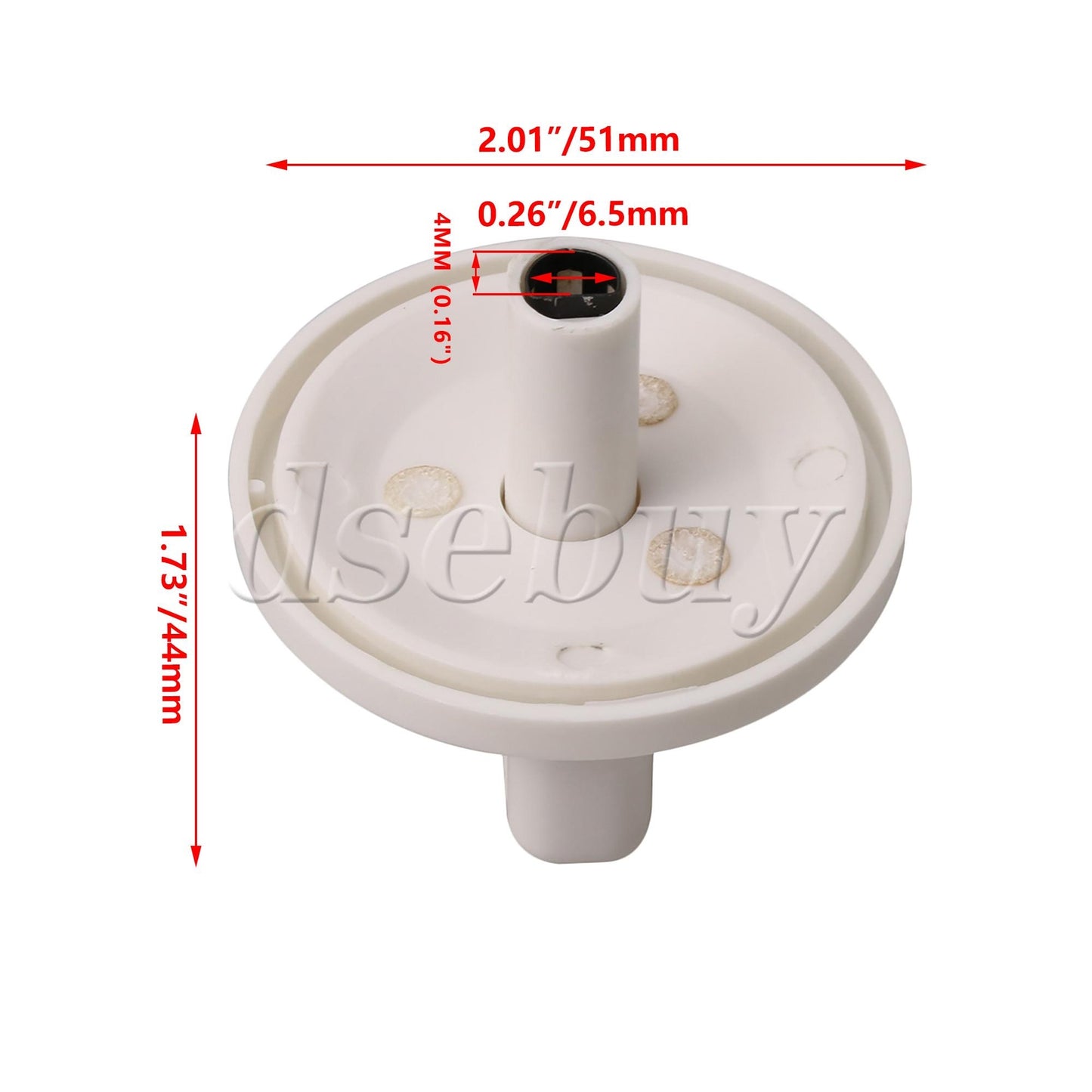 ya 26 4Pieces White Dryer Washer Timer Control Knobs Replacement for GE AP3207448