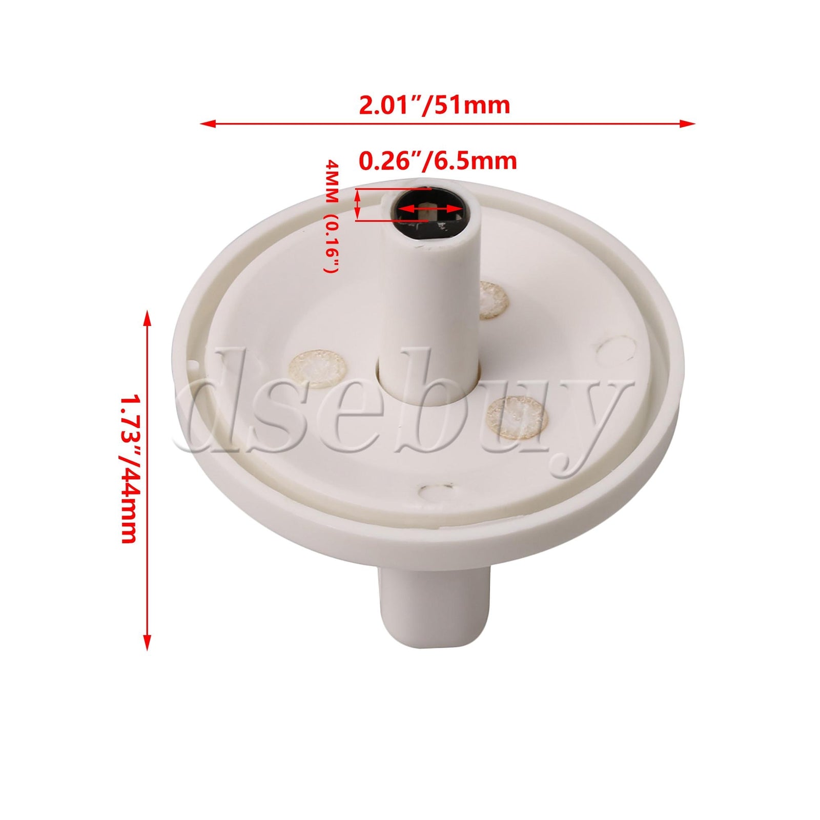 ya 26 4Pieces White Dryer Washer Timer Control Knobs Replacement for GE AP3207448
