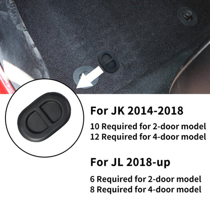 ya 10 10.28 4PCS Floor Pan Drain Rubber Plug for Jeep for Wrangler JK JL Gladiator JT J