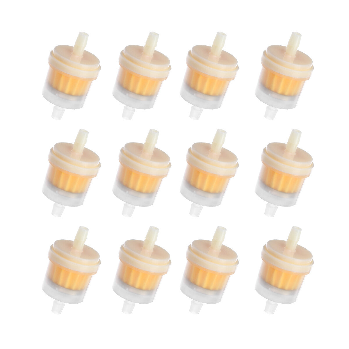 ya 28 12pack 1/4 Inline Fuel Gas Filter 6mm 7mm Lawn Mower Small Engine Fuel Filter