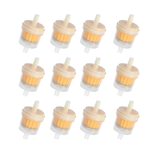 ya 28 12pack 1/4 Inline Fuel Gas Filter 6mm 7mm Lawn Mower Small Engine Fuel Filter