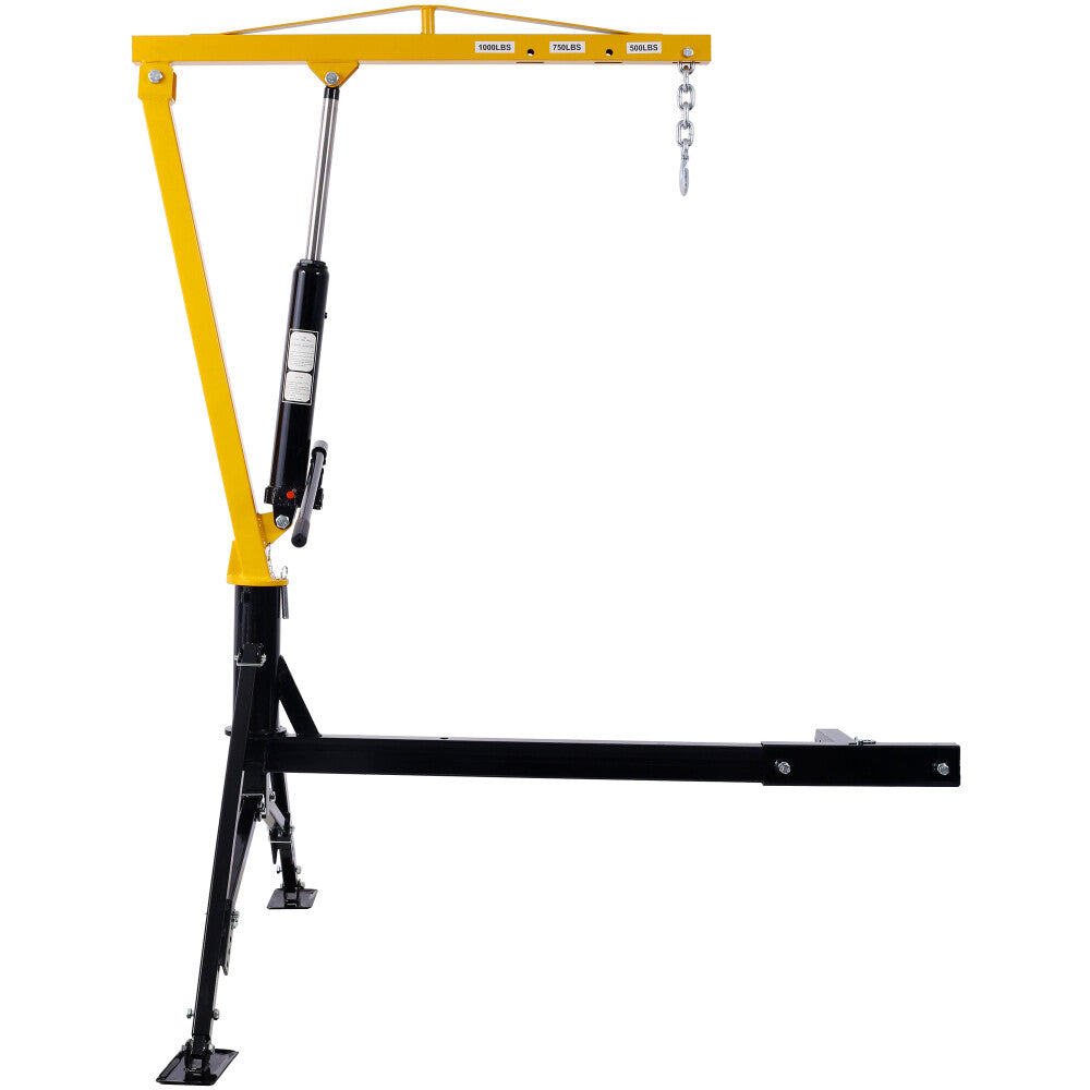 ya 16 Receiver Hitch-Mounted Hydraulic Swivel Truck Crane ,1000lbs Capacity, 3-Boom