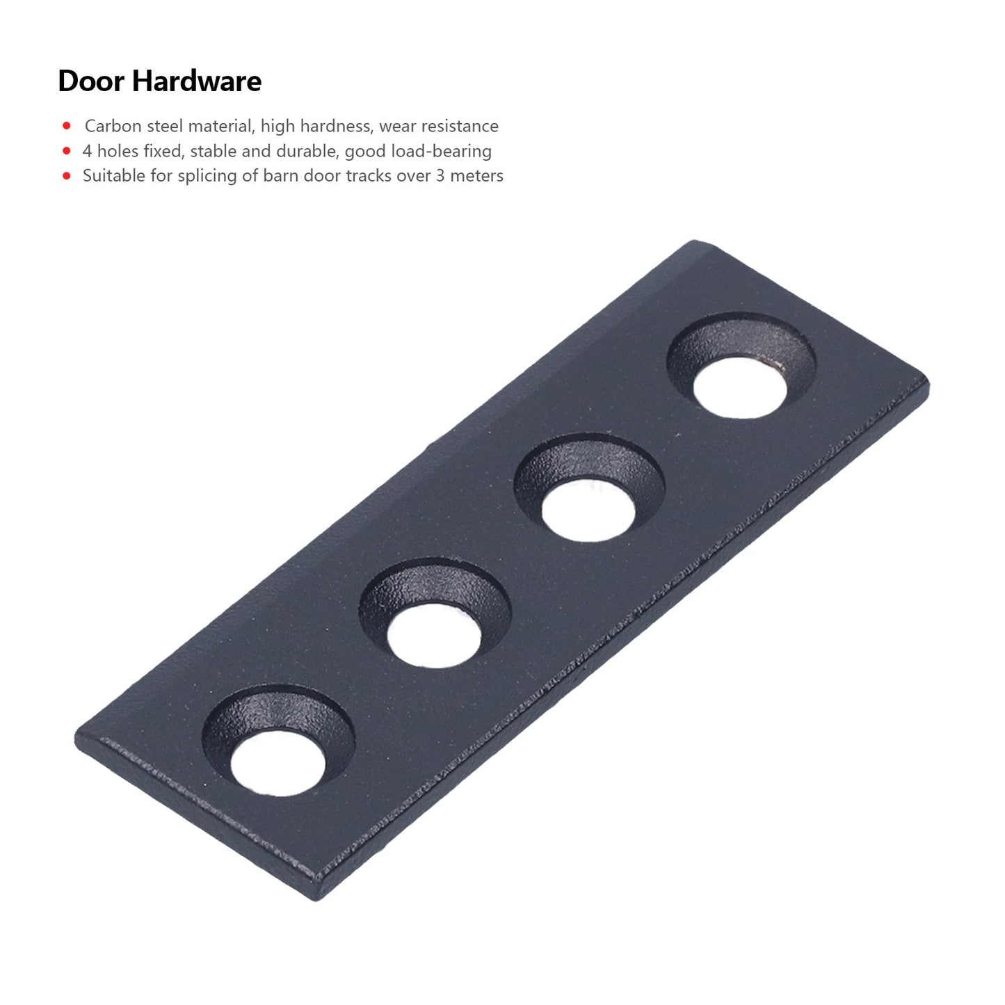 ya 14 8x2.7cm Barn Door Track Connector Plate Kit Carbon Steel Sliding Door