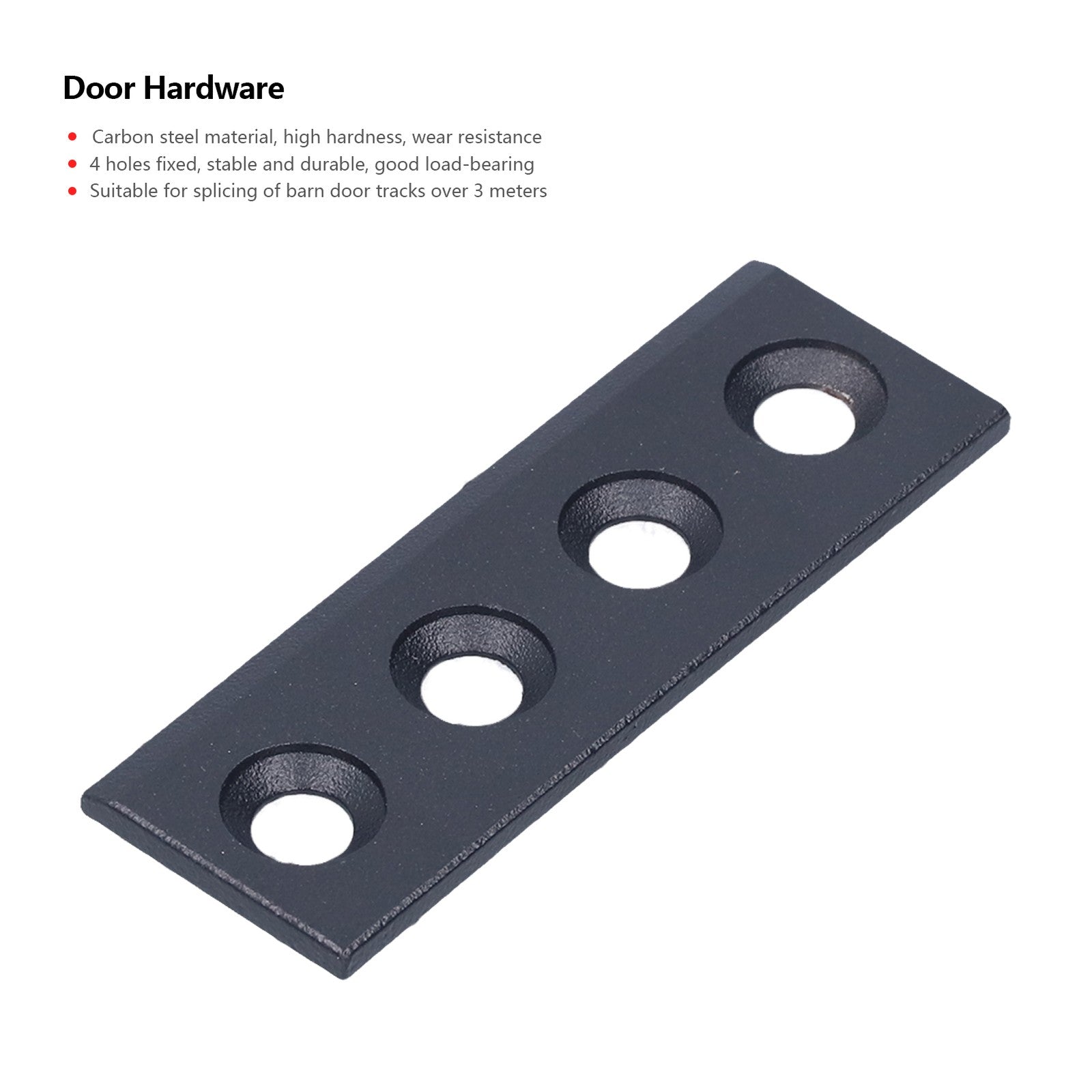 ya 14 8x2.7cm Barn Door Track Connector Plate Kit Carbon Steel Sliding Door