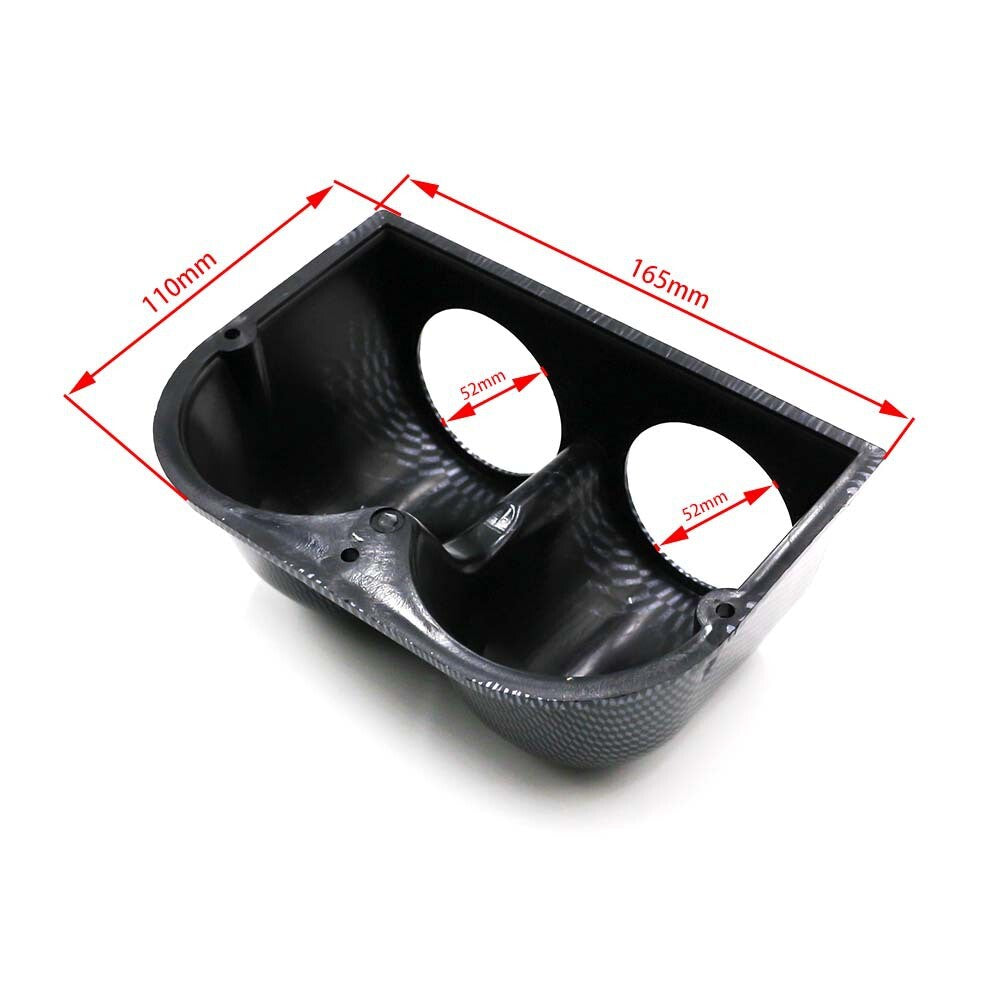 ya 5 8.7 2 52mm Car Dual Dash Gauge Meter Pod 2 Hole Dashboard Mount Holder Bracket Cup