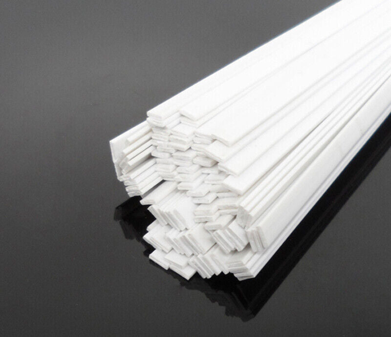 ABS Flat Bars 3x1.5 / 4x2 / 5x1.5mm Styrene Plastic Strips Rods Length 250mm DIY